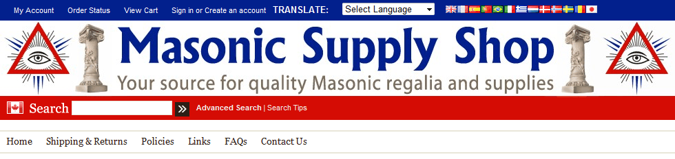 Canadian Masonic Regalia Store